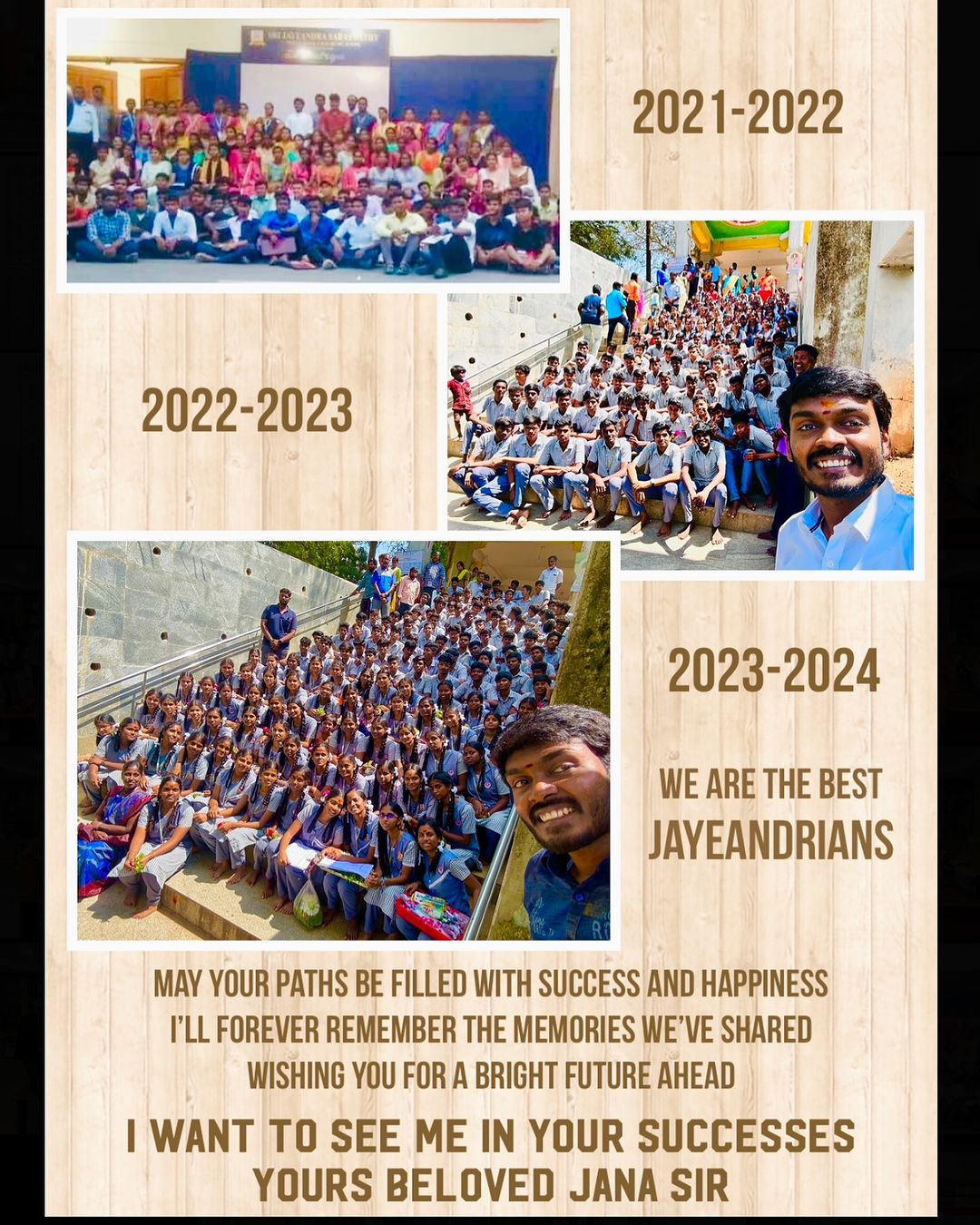 This shows the care Jana sir have for his Jayeandrians